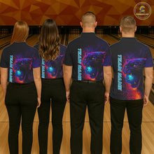 Load image into Gallery viewer, Colorful Panther Bowling Jerseys Bowling Shirt for Men Custom Bowling Team shirts for bowlers NQS11186