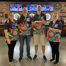 Load image into Gallery viewer, Personalized Colorful Darts Shirt For Women Custom Darts Team Jersey Polo &amp; 1/4 Zip Shirts NQS11374