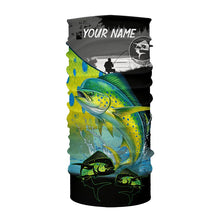 Load image into Gallery viewer, Mahi Mahi fishing scale Customize name long sleeves UV protection Fishing apparel NQS807