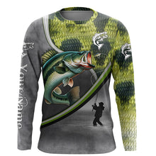 Load image into Gallery viewer, Largemouth Bass fishing scales personalized bass fishing shirts, sun protection fishing apparel NQS3294