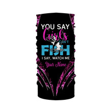 Load image into Gallery viewer, You say girls can't fish, I say watch me pink camo custom fishing girl 3D All Over Printed Shirts NQSD97