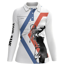 Load image into Gallery viewer, Womens golf polo shirts custom white golf wear women's clothes, golf team outfit NQS7832