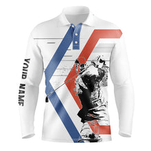 Load image into Gallery viewer, Mens golf polo shirt custom white golf wear men's clothes, golf team outfit NQS7832