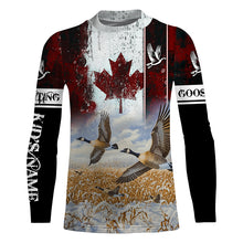 Load image into Gallery viewer, Canada flag Goose hunting Customize 3D All Over Printed Shirts Personalized Waterfowl Hunting gifts NQS851