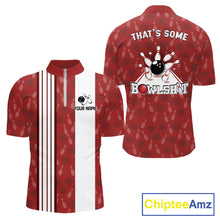 Load image into Gallery viewer, Customized Retro Bowling Team Shirts For Men That's some bowshit Funny Bowling Pattern Jerseys| Red NQS11509