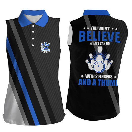 Blue & black sleeveless polo shirts you won't believe what I can do with 2 fingers and a thumb NQS8523