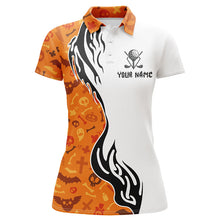 Load image into Gallery viewer, Orange Halloween Women golf polo shirts custom Women's golf outfits for team, Halloween golf gifts NQS8597