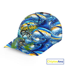 Load image into Gallery viewer, Marlin fishing blue scales Custom fishing hat Unisex Fishing Baseball Angler hat cap NQS11362