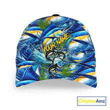 Load image into Gallery viewer, Marlin fishing blue scales Custom fishing hat Unisex Fishing Baseball Angler hat cap NQS11362