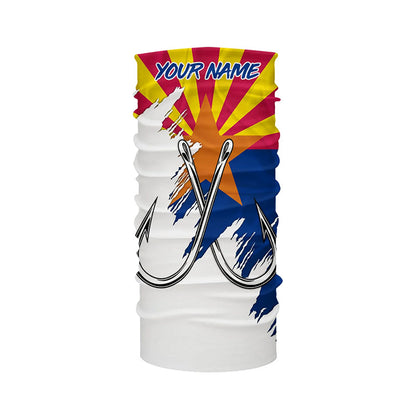 Arizona flag AZ Fishing Fish Hook UV protection custom long sleeve shirts Patriotic fishing apparel NQS7975