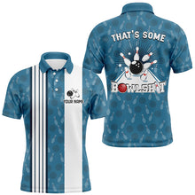 Load image into Gallery viewer, Customized Retro Bowling Team Shirts For Men That's some bowshit Funny Bowling Pattern Jerseys| Blue NQS8608