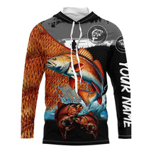 Load image into Gallery viewer, Redfish fishing scales customize performance long sleeves Fishing shirts, Red drum fishing jerseys NQS6955