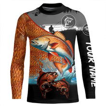 Load image into Gallery viewer, Redfish fishing scales customize performance long sleeves Fishing shirts, Red drum fishing jerseys NQS6955