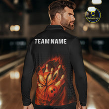 Load image into Gallery viewer, Flame Broken Bowling Ball and pins Bowling Shirt For Men Custom Flame Team Bowling Jerseys NQS10102