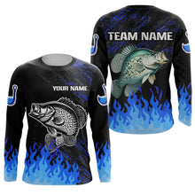 Load image into Gallery viewer, Custom Crappie Fishing Long Sleeve Fishing Shirts, Personalized Crappie Fishing Team Jerseys NQS
