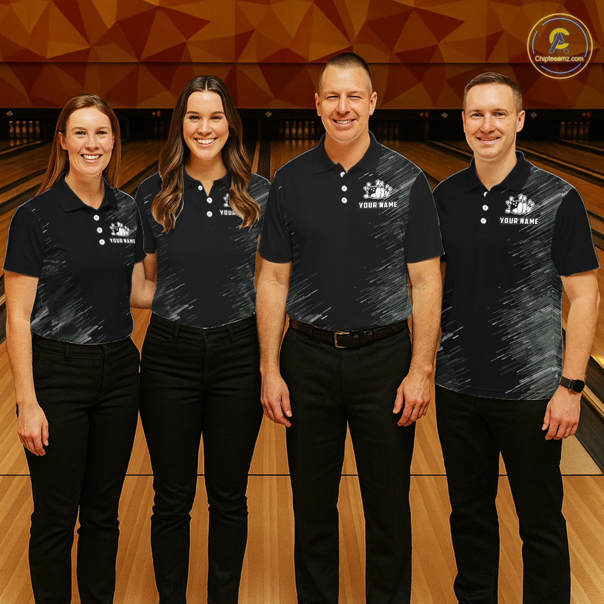 Black and silver Flame Bowling Shirts For Men Custom Team Bowling jerseys, Gift For Bowlers NQS11341
