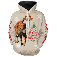 Load image into Gallery viewer, Christmas Red Golden Retriever Hunting Dog Custom Name Shirts, Gifts for Hunters FSD4615