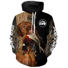 Load image into Gallery viewer, Vizsla Hunting Dog Custom Name Hoodie Shirt for Hunter FSD4690