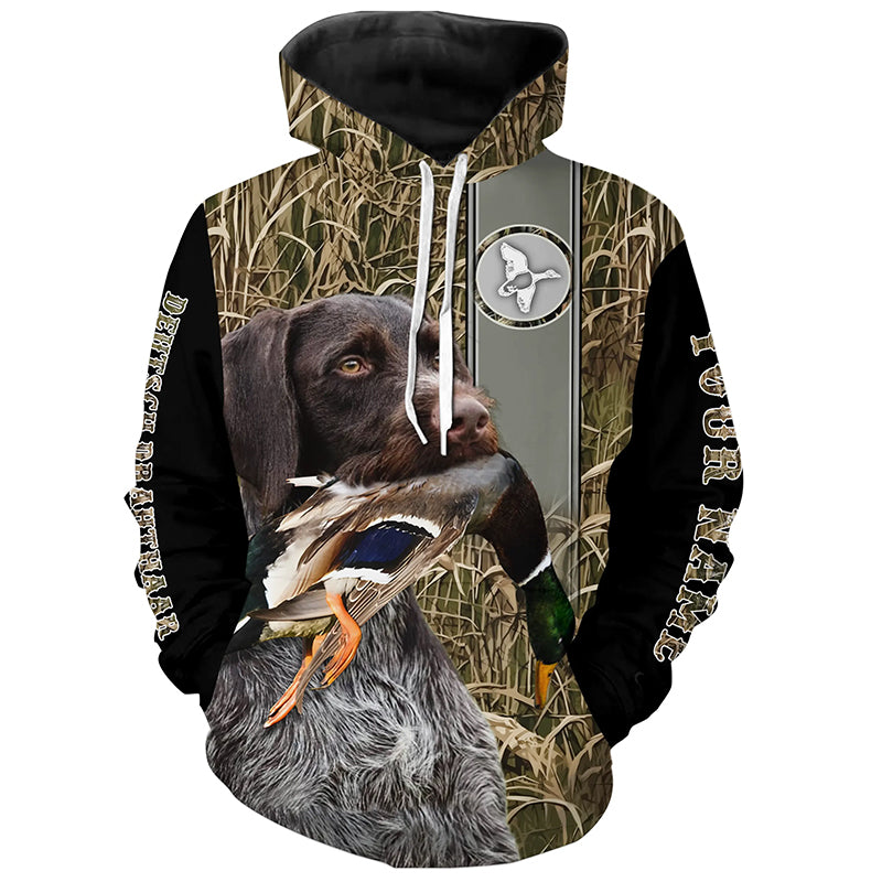 Deutsch Drahthaar Duck hunting waterfowl camo Shirts, duck hunting hoodie, Duck hunting Gifts FSD3352