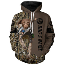 Load image into Gallery viewer, German Shorthaired Pointer Hunting dog customized Name Shirt, camo and brown color FSD4669