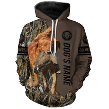 Load image into Gallery viewer, Red Golden Retriever Hunting dog customized Name Shirt, camo and brown color FSD4680