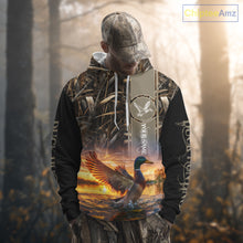 Load image into Gallery viewer, Mallard Duck Hunting Shirt Waterfowl Camo Custom Name Shirts, Personalized Hunting Clothes NHT116