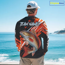 Load image into Gallery viewer, Personalized Redfish Fishing Tournament , Red Drum Saltwater Fishing Shirts Long Sleeve NHT467