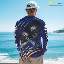 Load image into Gallery viewer, Marlin &amp; Eagle Design Fishing Shirt Long Sleeve, Marlin Fishing Shirt For Men NHT468