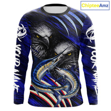 Load image into Gallery viewer, Marlin &amp; Eagle Design Fishing Shirt Long Sleeve, Marlin Fishing Shirt For Men NHT468