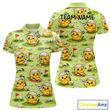 Load image into Gallery viewer, Funny Chicken Golf Polo Shirt For Womens, Cute Chicken With Golf Shirts For Team NHT542