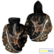 Load image into Gallery viewer, Best Deer Hunting Shirt Black Camo 3D Custom Name, Season Deer Hunting, Whitetail Deer Shirt NHT132