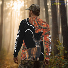 Load image into Gallery viewer, Personalized Whitetail Deer Hunting 3D All Over Printed Hoodie Orange Camo NHT369