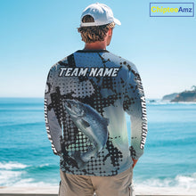 Load image into Gallery viewer, Chinook Salmon Fishing Shirt Gray Camo Custom Name, Chinook Salmon Fishing Team Jerseys NHT478