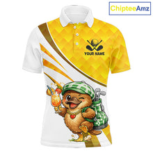 Load image into Gallery viewer, Funny Platypus Golf Polo Shirt For Men, Golf Course Summer Outfit, Sporty Animal Golf Gift NHT573