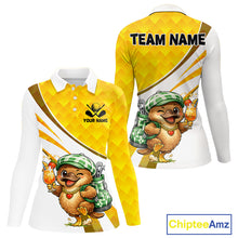 Load image into Gallery viewer, Funny Platypus Golf Polo Shirt For Womens, Golf Course Summer Outfit, Sporty Animal Golf Gift NHT573