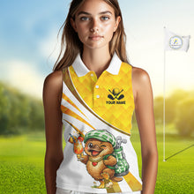 Load image into Gallery viewer, Funny Platypus Womens Sleeveless Golf Polo Shirt, Golf Course Summer Outfit, Sporty Animal Golf Gift NHT573