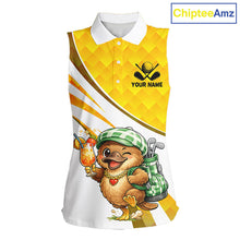 Load image into Gallery viewer, Funny Platypus Womens Sleeveless Golf Polo Shirt, Golf Course Summer Outfit, Sporty Animal Golf Gift NHT573