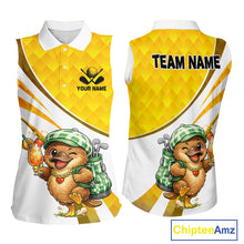 Load image into Gallery viewer, Funny Platypus Womens Sleeveless Golf Polo Shirt, Golf Course Summer Outfit, Sporty Animal Golf Gift NHT573