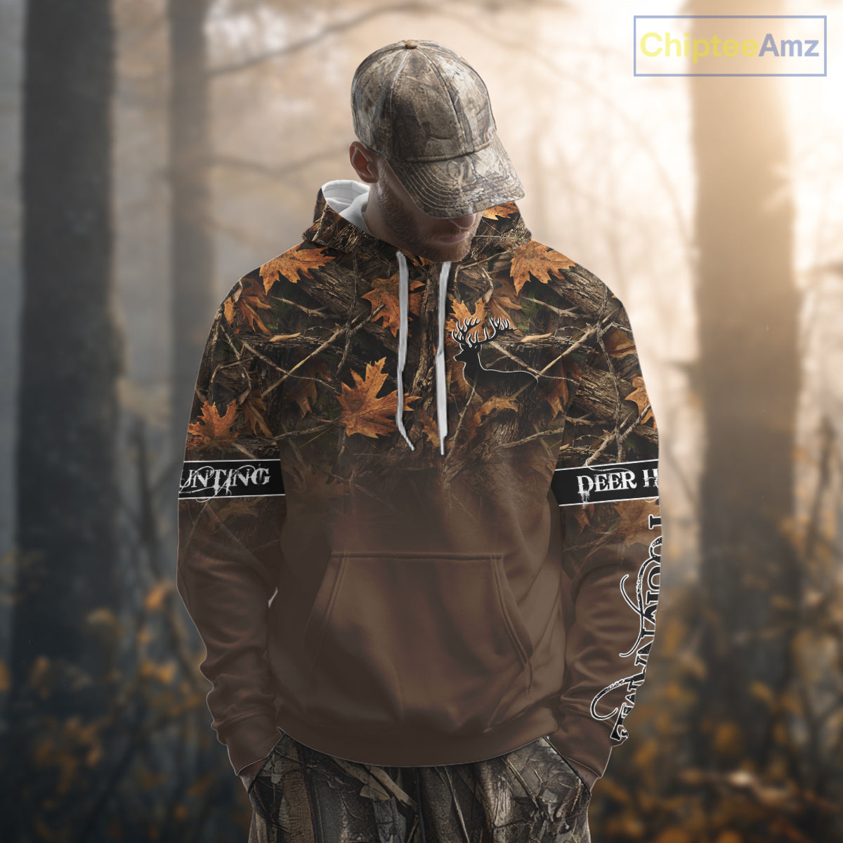 Personalized Brown Deer Hunting Camo Full Printing Shirts, Best Hunting Gifts NHT47