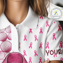 Load image into Gallery viewer, Personalized Pink Ribbons Pattern Golf Balls Breast Cancer Awareness Golf Attire For Womens NHT800