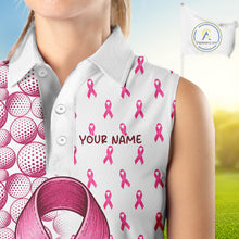 Load image into Gallery viewer, Personalized Pink Ribbons Pattern Golf Balls Breast Cancer Awareness Golf Attire For Womens NHT800