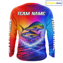 Load image into Gallery viewer, Personalized Mahi Mahi, Tuna Neon Performance Fishing Shirt, Offshore Tournament Shirts NHT599