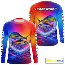 Load image into Gallery viewer, Personalized Mahi Mahi, Tuna Neon Performance Fishing Shirt, Offshore Tournament Shirts NHT599