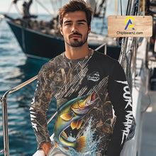 Load image into Gallery viewer, Walleye Fishing Shirts Long Sleeve Camouflage For Men, Walleye Fishing Apparel NHT434