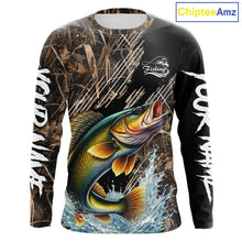 Load image into Gallery viewer, Walleye Fishing Shirts Long Sleeve Camouflage For Men, Walleye Fishing Apparel NHT434