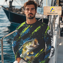 Load image into Gallery viewer, Personalized Bass Fishing Sport Jerseys For Men, Bass Fishing Shirt Long Sleeve NHT494