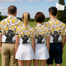 Load image into Gallery viewer, Funny Raccoon Beer Golf Polo Shirt Personalized Name Custom Golf Shirt Golfer Gift For Men NHT1002