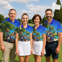 Load image into Gallery viewer, Custom Team Name Tropical Golf Polo Shirt – Funny Macaw Parrot Beach Golf Shirt For Womens NHT859
