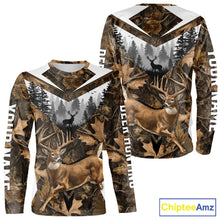 Load image into Gallery viewer, Whitetail Deer Hunting Custom Name Camo Shirt, Deer Hunting Shirt NHT332