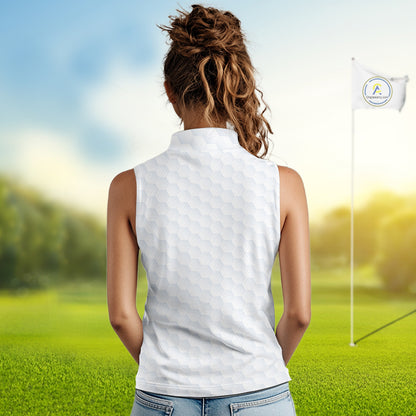 Florida Flag Personalized Golf Pattern Ball Womens Sleeveless Polo Shirts Patriotic Golf Shirts NHT675